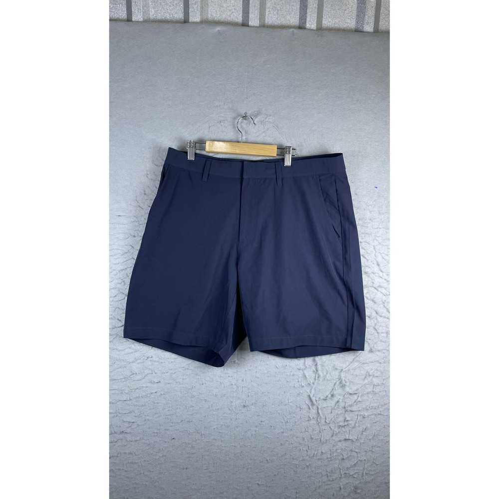 Fabletics Shorts Mens Large Blue Chino 7 Inseam Stretch Casual Travel